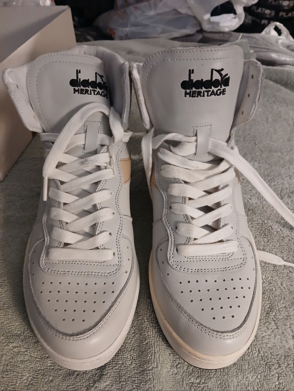 Diadora Heritage White High-Top Sneakers